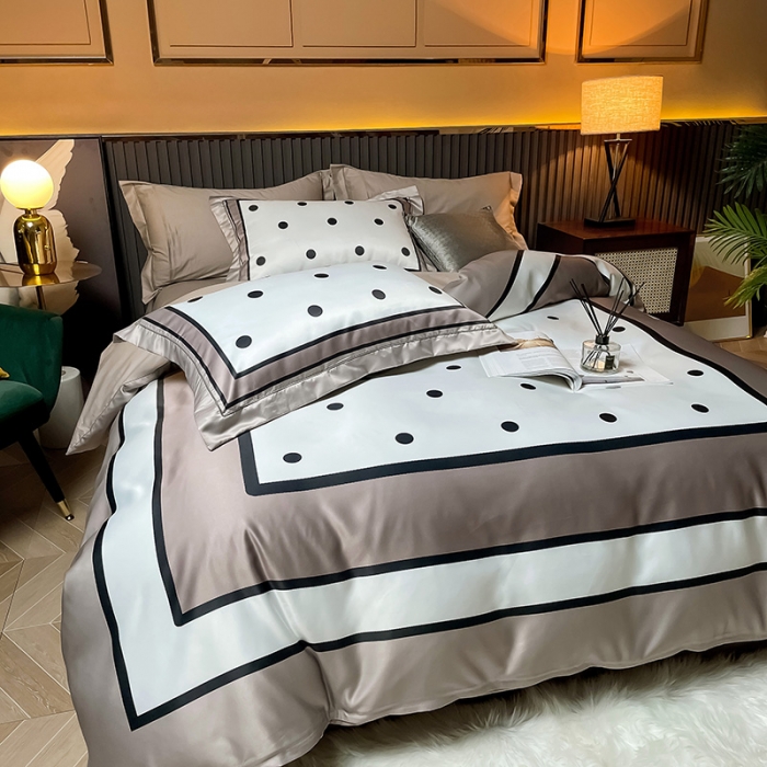 91家纺网 家纺一手货源 找家纺 宅家居2024新款轻奢60支水洗真丝全棉纯棉四件套悠选