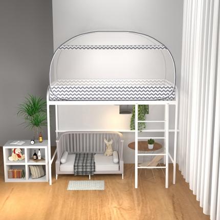 91家纺网 家纺一手货源 找家纺 鸿和蚊帐 2023新款学生蚊帐蒙古包 曲线-灰色