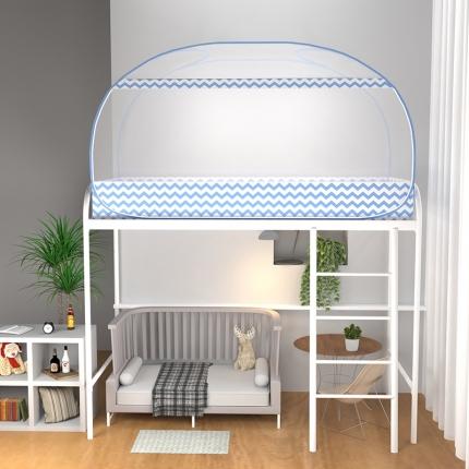 91家纺网 家纺一手货源 找家纺 鸿和蚊帐 2023新款学生蚊帐蒙古包 曲线-灰色