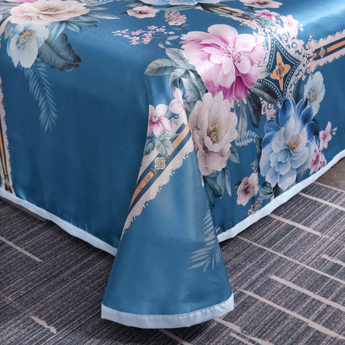 91家纺网 家纺一手货源 找家纺 唐人居 2025款冰丝软席三件套 克洛伊-兰