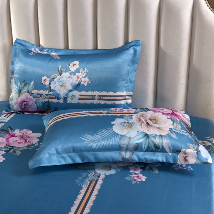 91家纺网 家纺一手货源 找家纺 唐人居 2025款冰丝软席三件套 克洛伊-兰