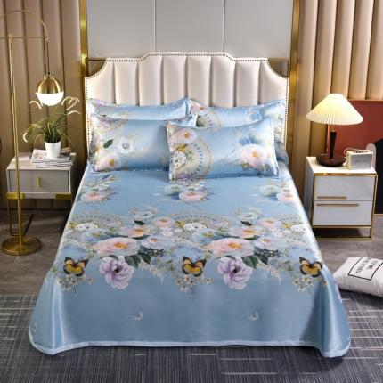 91家纺网 家纺一手货源 找家纺 唐人居 2025款冰丝软席三件套 春香满院-兰