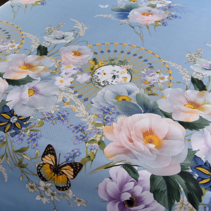 91家纺网 家纺一手货源 找家纺 唐人居 2025款冰丝软席三件套 春香满院-兰