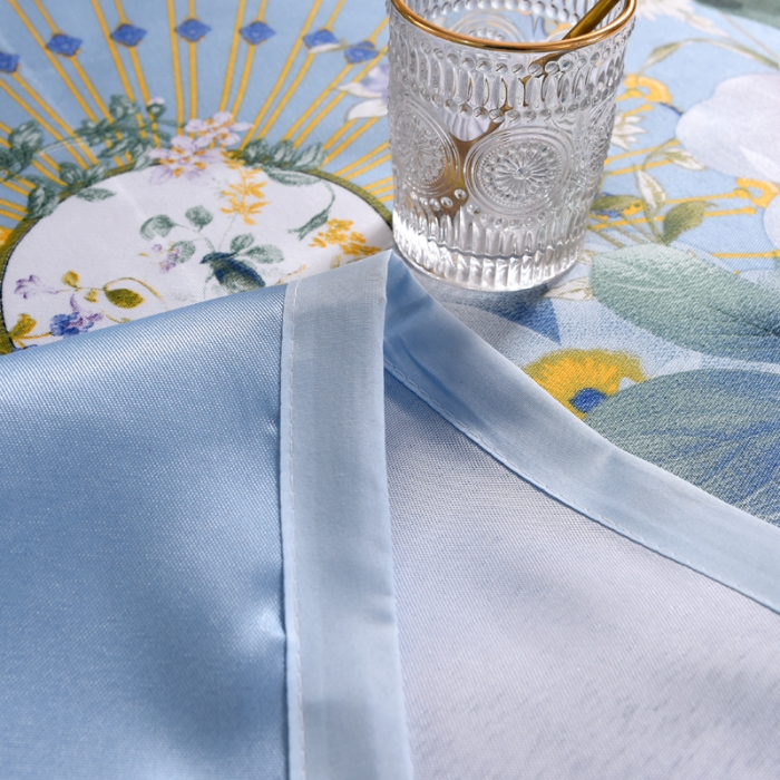 91家纺网 家纺一手货源 找家纺 唐人居 2025款冰丝软席三件套 春香满院-兰