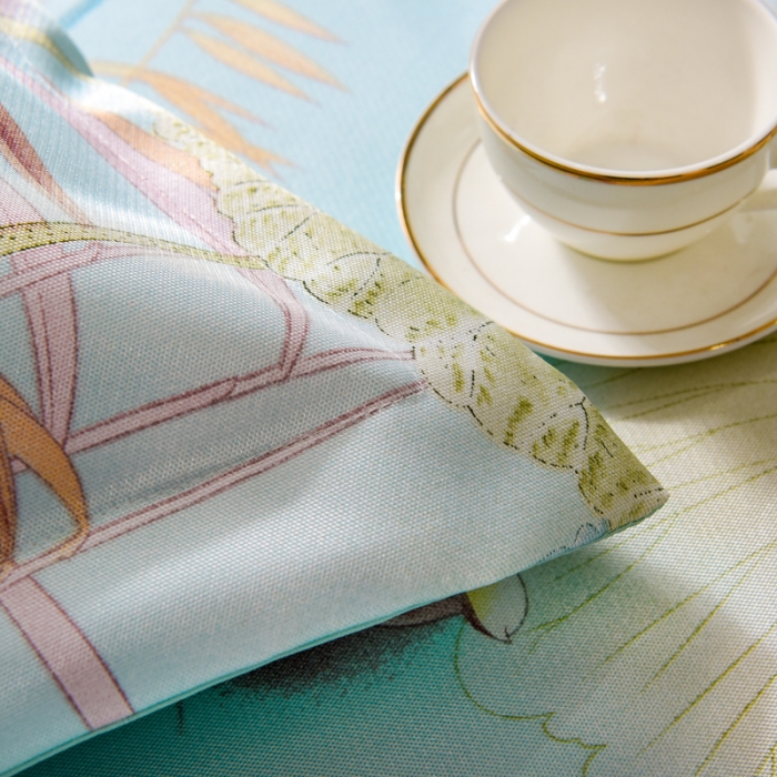 91家纺网 家纺一手货源 找家纺 唐人居 2025款冰丝软席三件套 荷叶初放