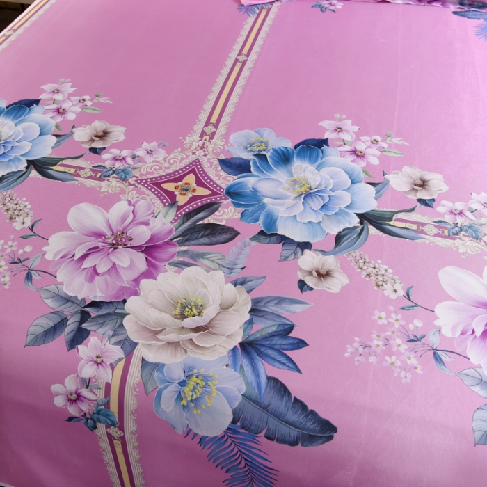 91家纺网 家纺一手货源 找家纺 唐人居 2025款冰丝软席三件套 克洛伊-粉