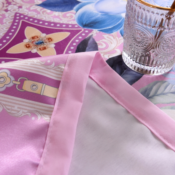 91家纺网 家纺一手货源 找家纺 唐人居 2025款冰丝软席三件套 克洛伊-粉