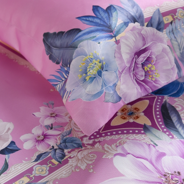 91家纺网 家纺一手货源 找家纺 唐人居 2025款冰丝软席三件套 克洛伊-粉