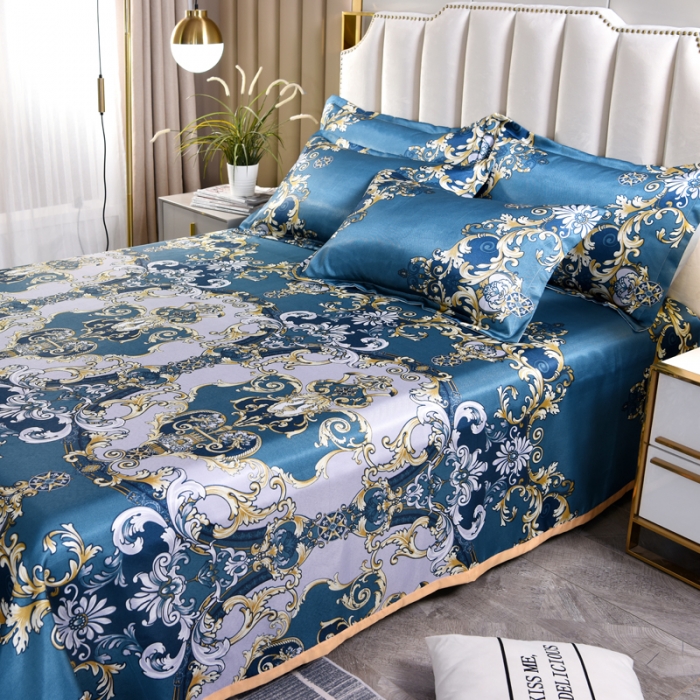 91家纺网 家纺一手货源 找家纺 唐人居 2025款冰丝软席三件套 魅力纹理