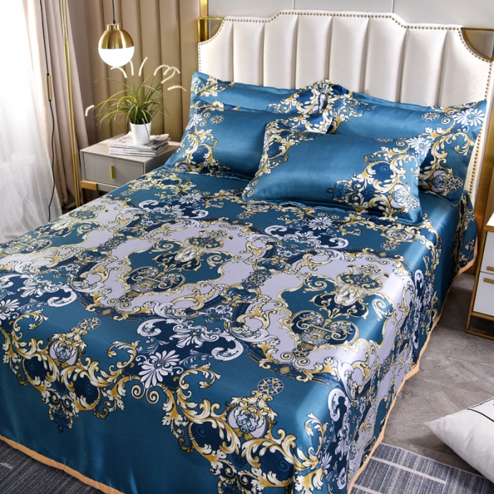 91家纺网 家纺一手货源 找家纺 唐人居 2025款冰丝软席三件套 魅力纹理