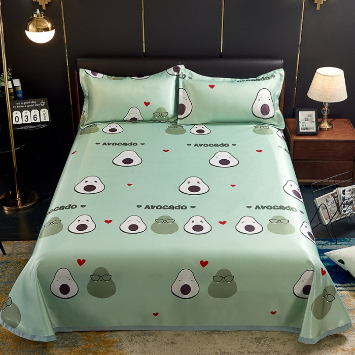 91家纺网 家纺一手货源 找家纺 唐人居 2025款冰丝软席三件套 牛油果