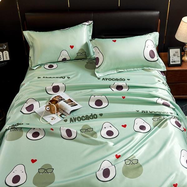 91家纺网 家纺一手货源 找家纺 唐人居 2025款冰丝软席三件套 牛油果