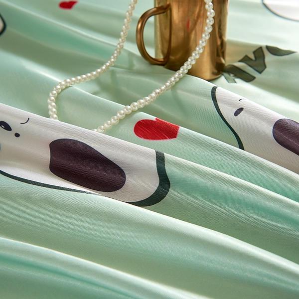 91家纺网 家纺一手货源 找家纺 唐人居 2025款冰丝软席三件套 牛油果