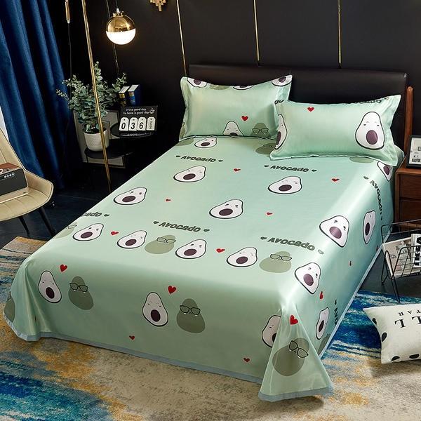 91家纺网 家纺一手货源 找家纺 唐人居 2025款冰丝软席三件套 牛油果