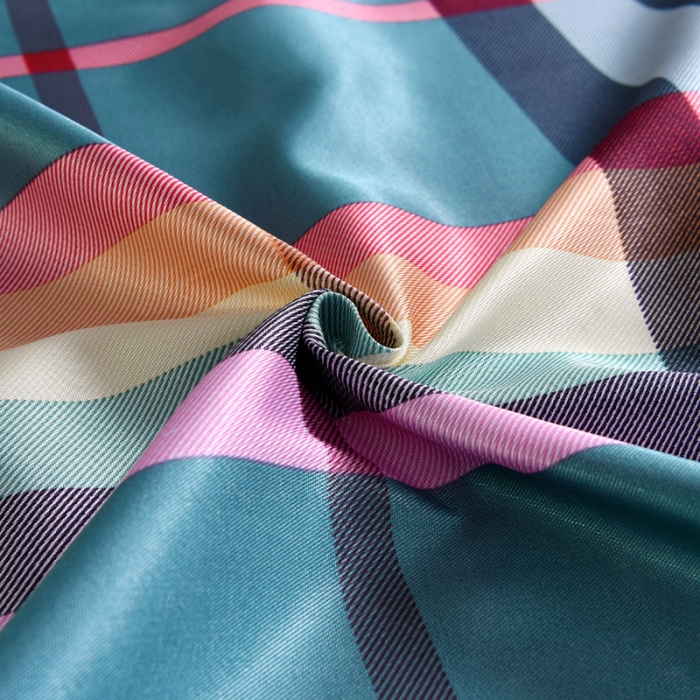 91家纺网 家纺一手货源 找家纺 唐人居 2025款冰丝软席三件套 时尚彩格-绿