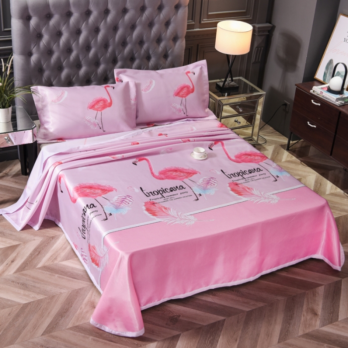 91家纺网 家纺一手货源 找家纺 唐人居 2025款冰丝软席三件套 幸福鸟