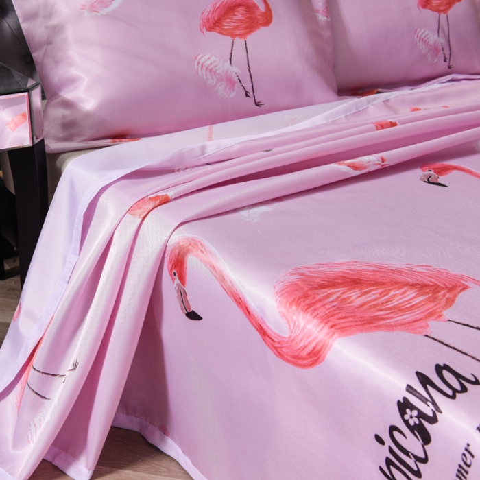 91家纺网 家纺一手货源 找家纺 唐人居 2025款冰丝软席三件套 幸福鸟