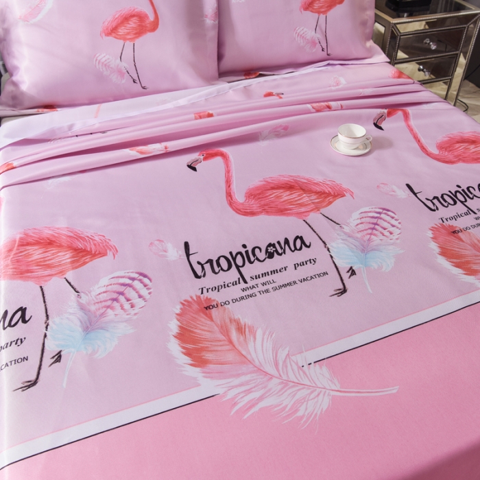 91家纺网 家纺一手货源 找家纺 唐人居 2025款冰丝软席三件套 幸福鸟