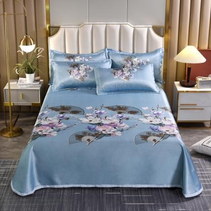 91家纺网 家纺一手货源 找家纺 唐人居 2025款冰丝软席三件套 依恋花语