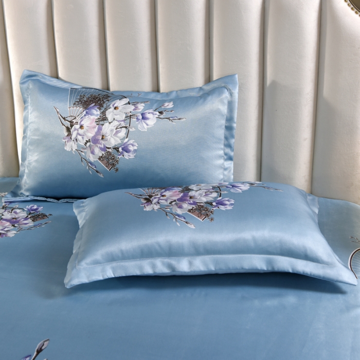 91家纺网 家纺一手货源 找家纺 唐人居 2025款冰丝软席三件套 依恋花语