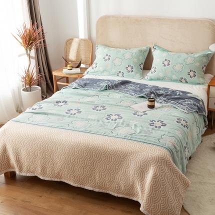 91家纺网 家纺一手货源 找家纺 （总）朴尔2021新款四层韩版碎花风全棉纱布毛巾被