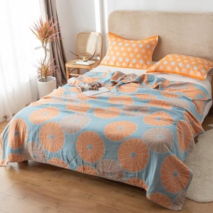 91家纺网 家纺一手货源 找家纺 （总）朴尔2021新款四层韩版碎花风全棉纱布毛巾被