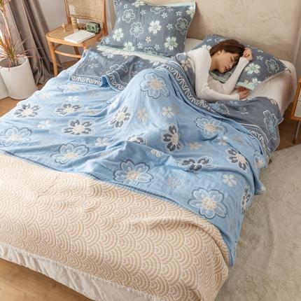 91家纺网 家纺一手货源 找家纺 （总）朴尔2021新款四层韩版碎花风全棉纱布毛巾被