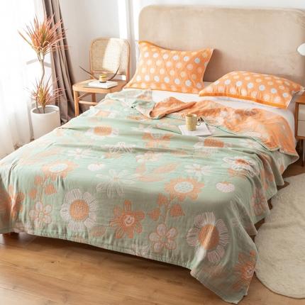 91家纺网 家纺一手货源 找家纺 （总）朴尔2021新款四层韩版碎花风全棉纱布毛巾被