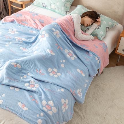 91家纺网 家纺一手货源 找家纺 （总）朴尔2021新款四层韩版碎花风全棉纱布毛巾被