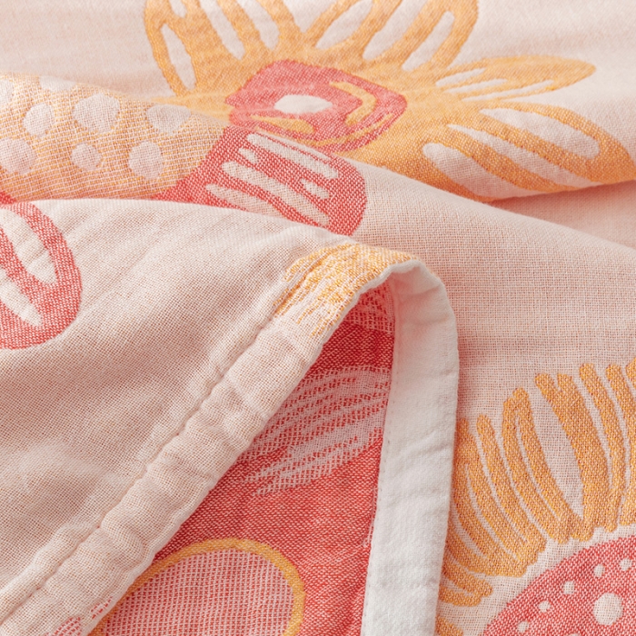 91家纺网 家纺一手货源 找家纺 （总）朴尔2021新款四层韩版碎花风全棉纱布毛巾被