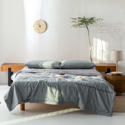 91家纺网 家纺一手货源 找家纺 （总）棉邦 2021新款全棉水洗棉夏被四件套