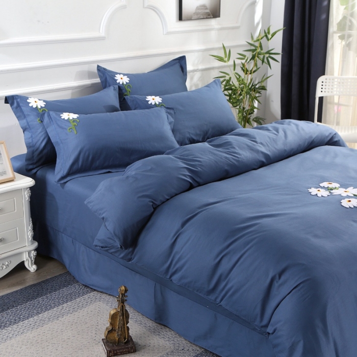 91家纺网 家纺一手货源 找家纺 总-2023新款全棉13372毛巾绣四件套纯棉刺绣花四件套