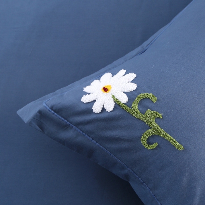 91家纺网 家纺一手货源 找家纺 总-2023新款全棉13372毛巾绣四件套纯棉刺绣花四件套