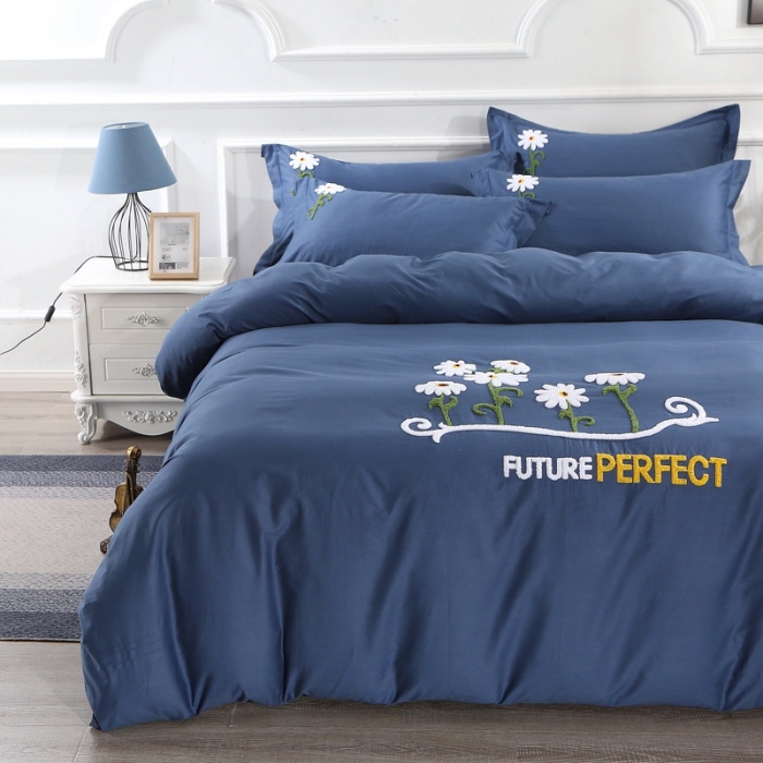 91家纺网 家纺一手货源 找家纺 总-2023新款全棉13372毛巾绣四件套纯棉刺绣花四件套