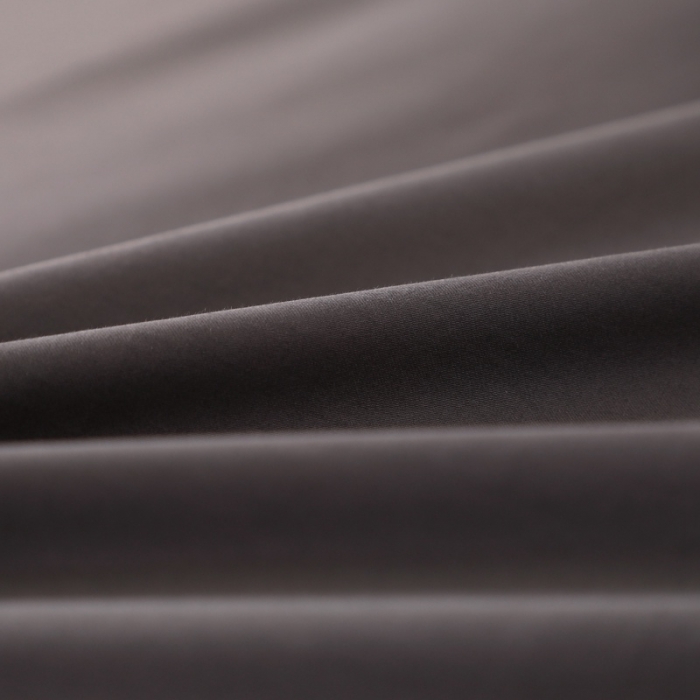 91家纺网 家纺一手货源 找家纺 2021新款纯色拼色纯棉全棉60S贡缎长绒棉绣花四件套 黑灰