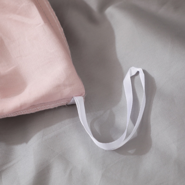 91家纺网 家纺一手货源 找家纺 2021新款纯色拼色纯棉全棉60S贡缎长绒棉绣花四件套 浅玉