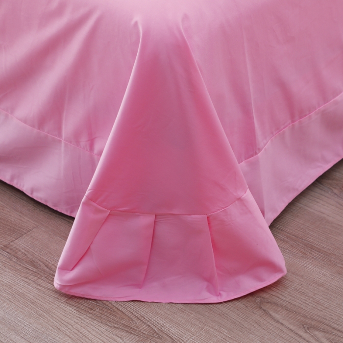 91家纺网 家纺一手货源 找家纺 2021新款全棉13372毛巾绣纯棉刺绣花四件套 爱之蔓粉色