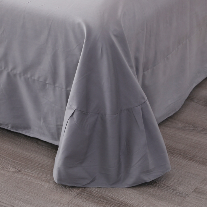 91家纺网 家纺一手货源 找家纺 2021新款全棉13372毛巾绣纯棉刺绣花四件套 爱之蔓灰色