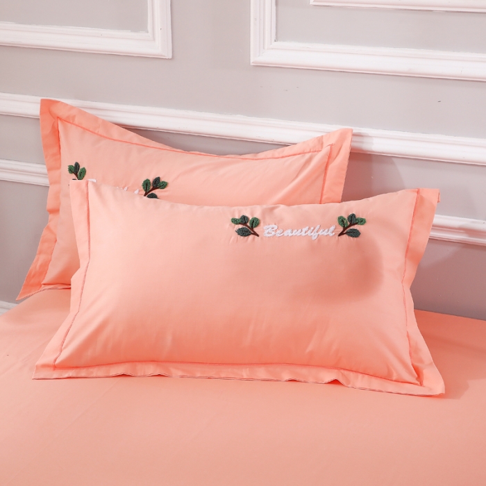 91家纺网 家纺一手货源 找家纺 2021新款全棉13372毛巾绣纯棉刺绣花四件套 爱之蔓玉色