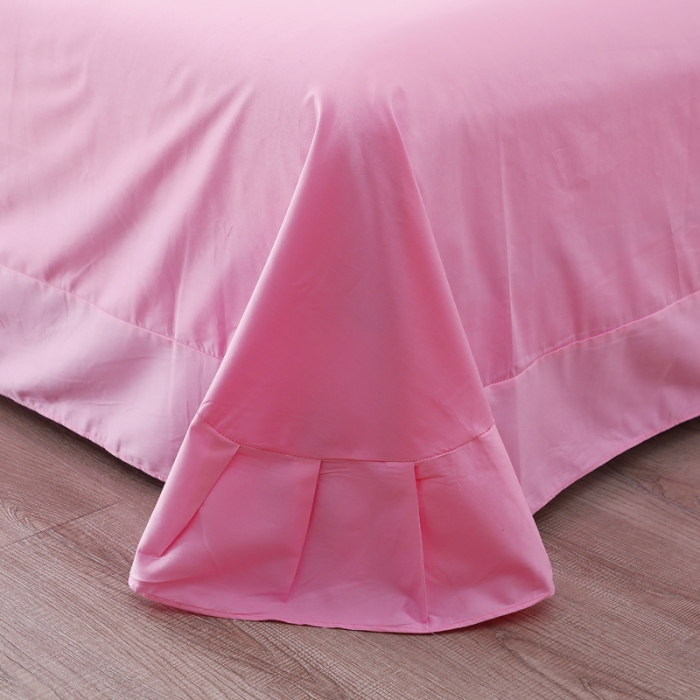 91家纺网 家纺一手货源 找家纺 2021新款全棉13372毛巾绣纯棉刺绣花四件套桃花朵朵粉色