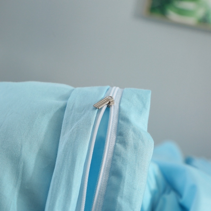 91家纺网 家纺一手货源 找家纺 2021新款全棉13372毛巾绣纯棉刺绣花四件套夏花绽放天蓝