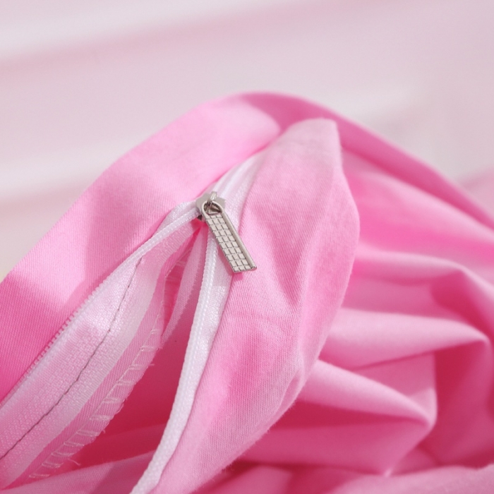 91家纺网 家纺一手货源 找家纺 2021新款全棉13372毛巾绣纯棉刺绣花四件套幸福烈鸟粉色