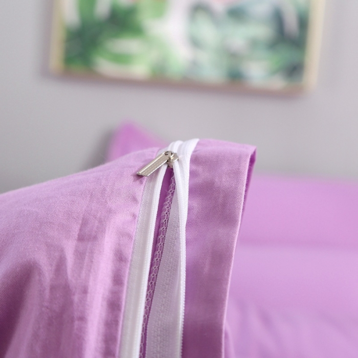 91家纺网 家纺一手货源 找家纺 2021新款全棉13372毛巾绣纯棉刺绣花四件套幸福烈鸟浅紫