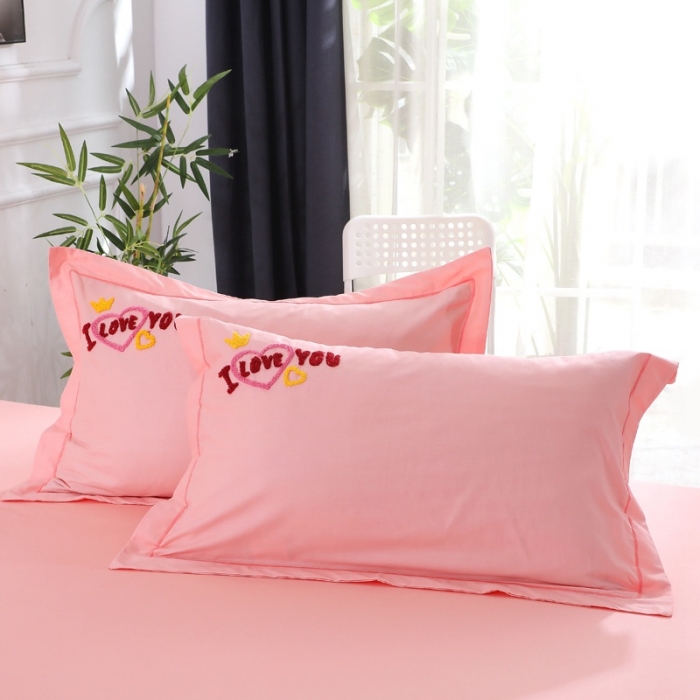 91家纺网 家纺一手货源 找家纺 2021新款全棉13372毛巾绣纯棉刺绣花四件套幸福烈鸟玉色