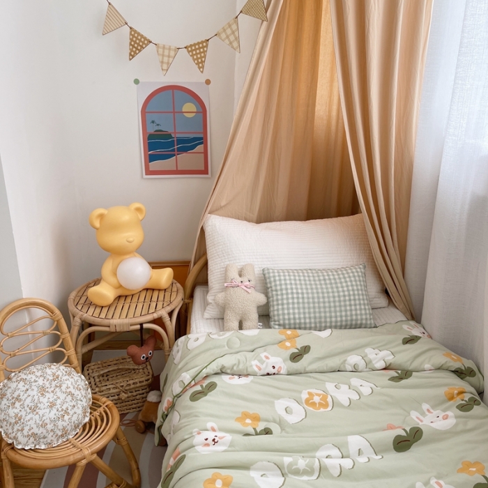 91家纺网 家纺一手货源 找家纺 星期八 2021新款裸睡大豆针织棉儿童夏被 花小兔