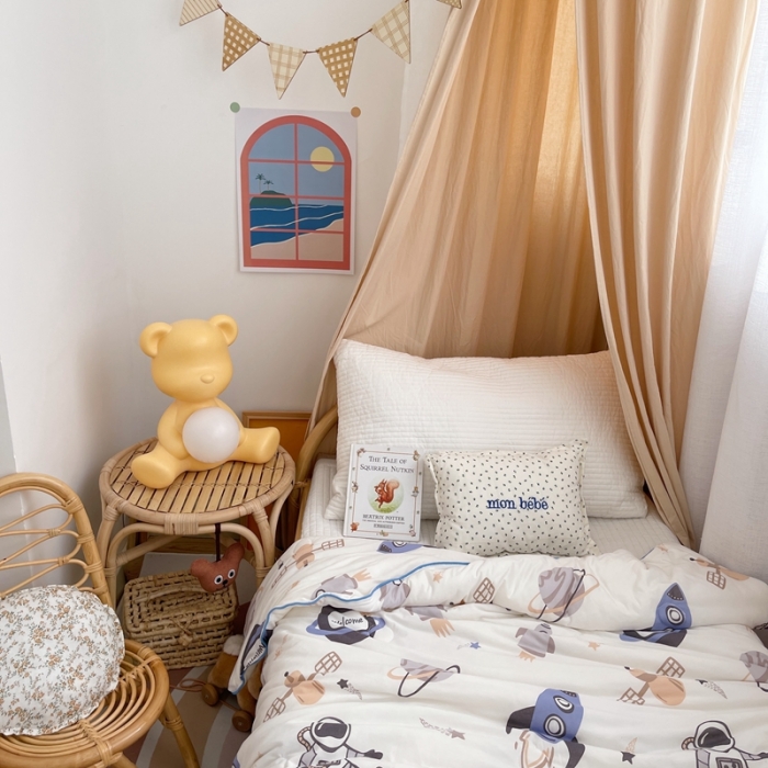 91家纺网 家纺一手货源 找家纺 星期八 2021新款裸睡大豆针织棉儿童夏被 外太空