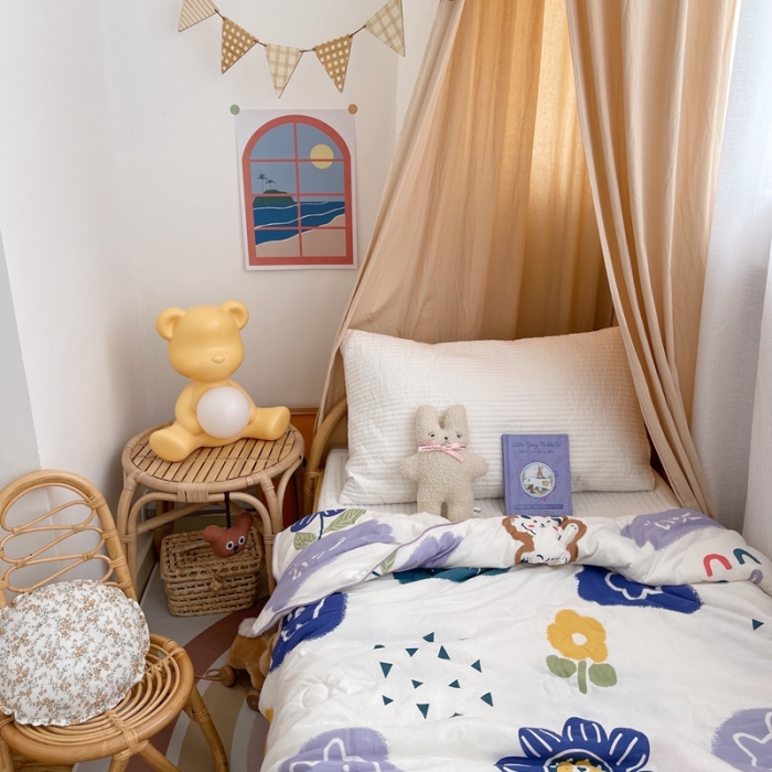 91家纺网 家纺一手货源 找家纺 星期八 2021新款裸睡大豆针织棉儿童夏被 向日葵