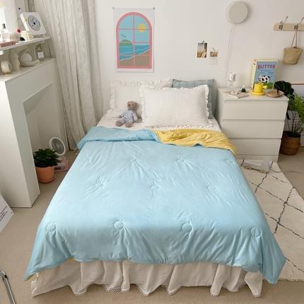 91家纺网 家纺一手货源 找家纺 （总）星期八 2021新款马卡龙大豆针织棉夏被