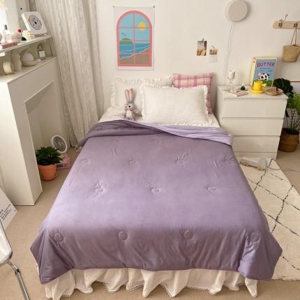 91家纺网 家纺一手货源 找家纺 （总）星期八 2021新款马卡龙大豆针织棉夏被