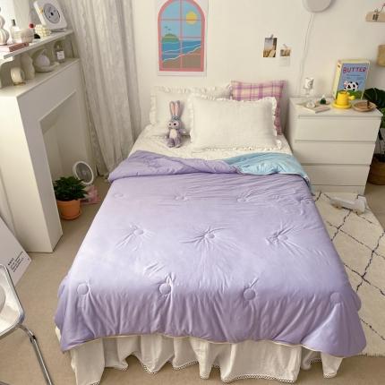 91家纺网 家纺一手货源 找家纺 （总）星期八 2021新款马卡龙大豆针织棉夏被